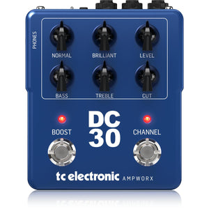 TC Electronic Ampworx Vintage Series DC30 Dual Channel Guitar Preamp Effects Pedal