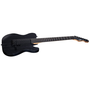 ESP LTD TE-1007 Baritone Electric Guitar 7-String Black Blast w/ Fishman