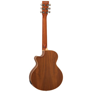 Tanglewood TRU2-CE-AW Reunion Pro Acoustic Guitar Traveller Super Folk All Figured Black Walnut Solid Top w/ Cutaway & Pickup