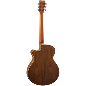 Tanglewood TRU4-CE-AW Reunion Pro Acoustic Guitar Super Folk All Figured Black Walnut Solid Top w/ Cutaway & Pickup