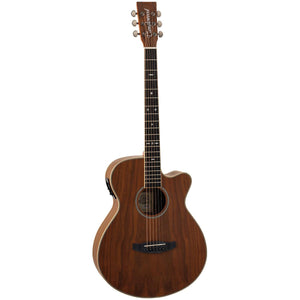 Tanglewood TRU4-CE-AW Reunion Pro Acoustic Guitar Super Folk All Figured Black Walnut Solid Top w/ Cutaway & Pickup