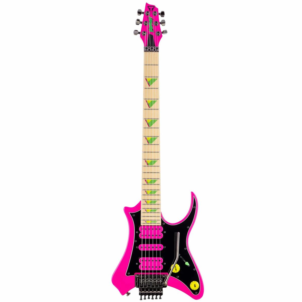 Traveler Guitar Vaibrant 88 Deluxe Electric Guitar Hot Pink w/ Gigbag -  Belfield Music