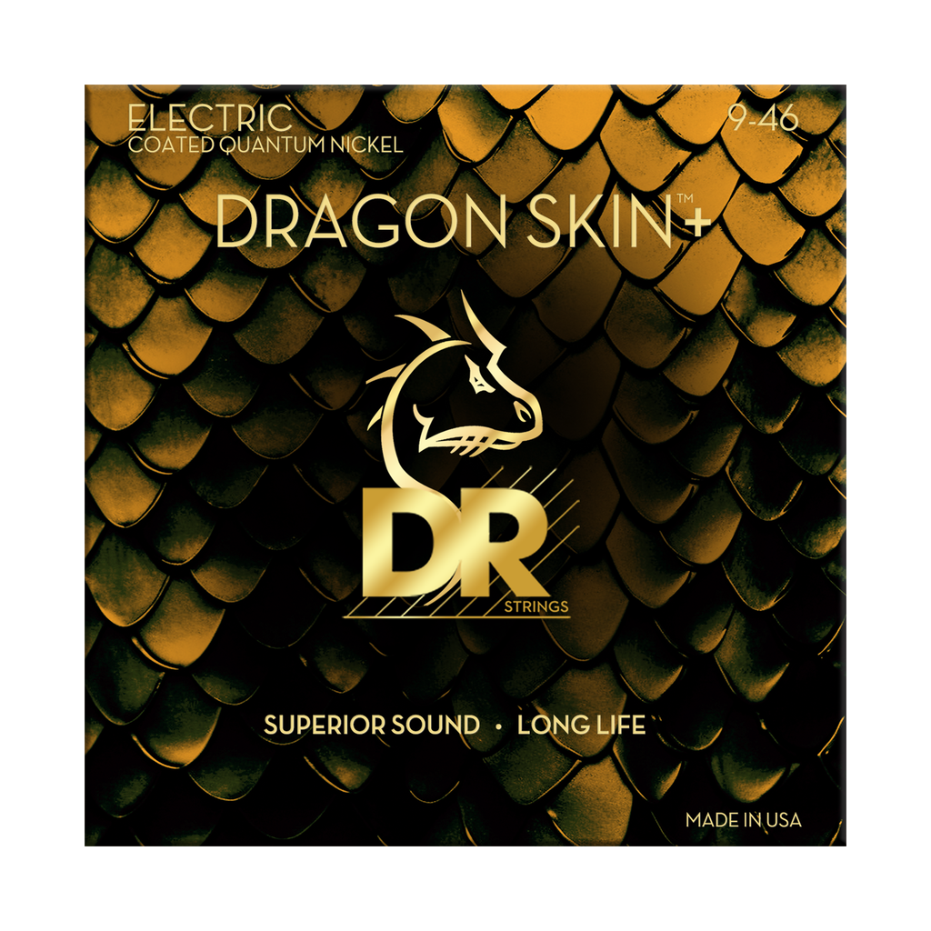 DR Dragon Skin+ DEQ-9/46 Electric Guitar Strings: 9-46