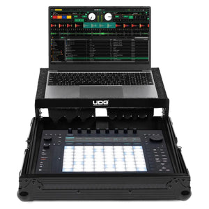 UDG F-U91091BL Ultimate Flight Case Ableton Push 3 Black Plus w/ Laptop Shelf