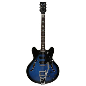 VOX BC-S66-BL Bobcat S66 Semi-Hollow Electric Guitar Sapphire Blue w/ Bigsby & Hardcase