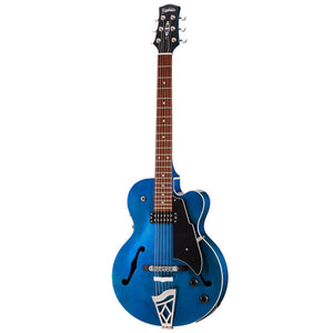 VOX VGA-3D-TB Giulietta 3D Archtop Acoustic/Electric Guitar Trans Blue w/ Cutaway & Gigbag