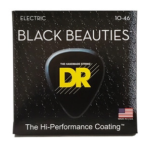 DR BLACK BEAUTIES BKE-10 BLACK Colored Electric Guitar Strings: Medium 10-46