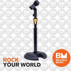 Hercules MS100BPLUS Microphone Stand Short Straight H-Base w/ EZ Grip