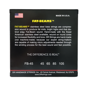 DR FAT-BEAM FB-45 Stainless Steel Bass Guitar Strings: Medium 45-105