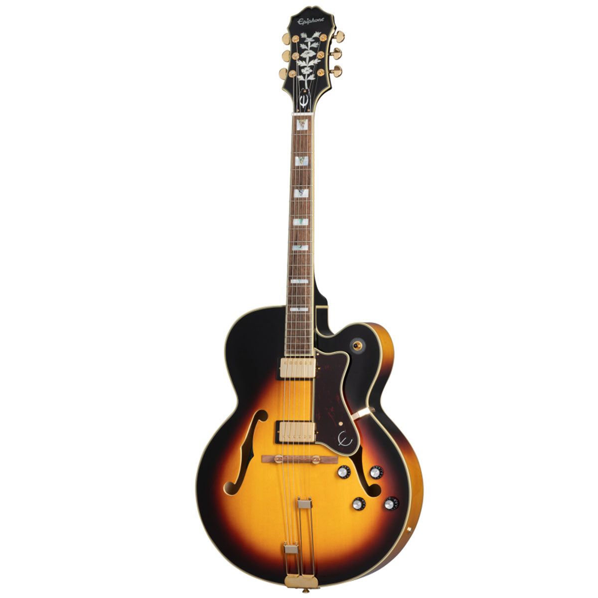 Epiphone Broadway Electric Guitar Semi-Hollow Left Handed Vintage Sunburst w/ Gig Bag - EOBDWVSGH1L