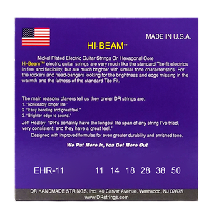 DR HI-BEAM EHR-11 Nickel Plated Electric Guitar Strings: Heavy 11-50