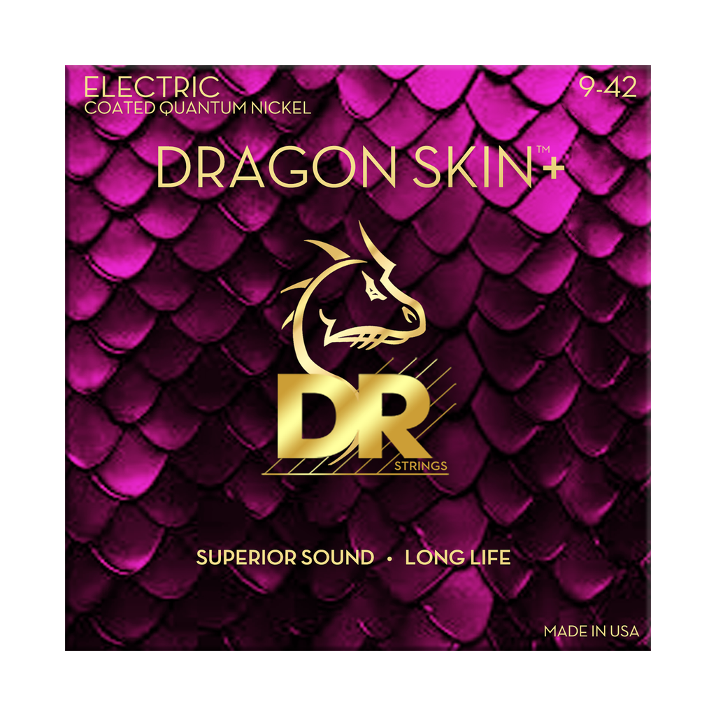 DR Dragon Skin+ DEQ-9 Electric Guitar Strings: 9-42