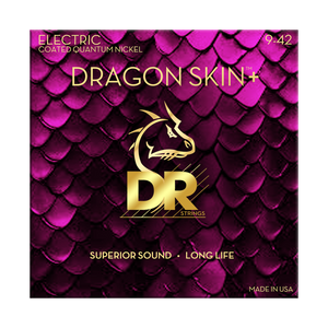 DR Dragon Skin+ DEQ-9 Electric Guitar Strings: 9-42