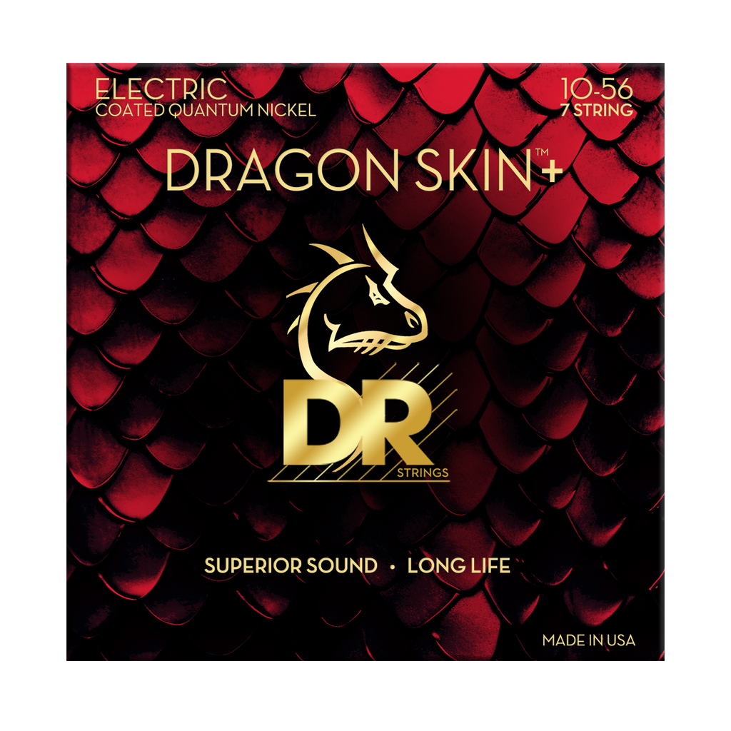 DR Dragon Skin+ DEQ-7/10 Electric Guitar Strings: 7-String 10-56