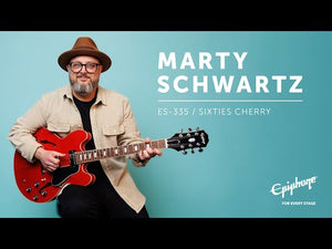 Epiphone Marty Schwartz Signature ES-335 Electric Guitar 60s Cherry w/ Case