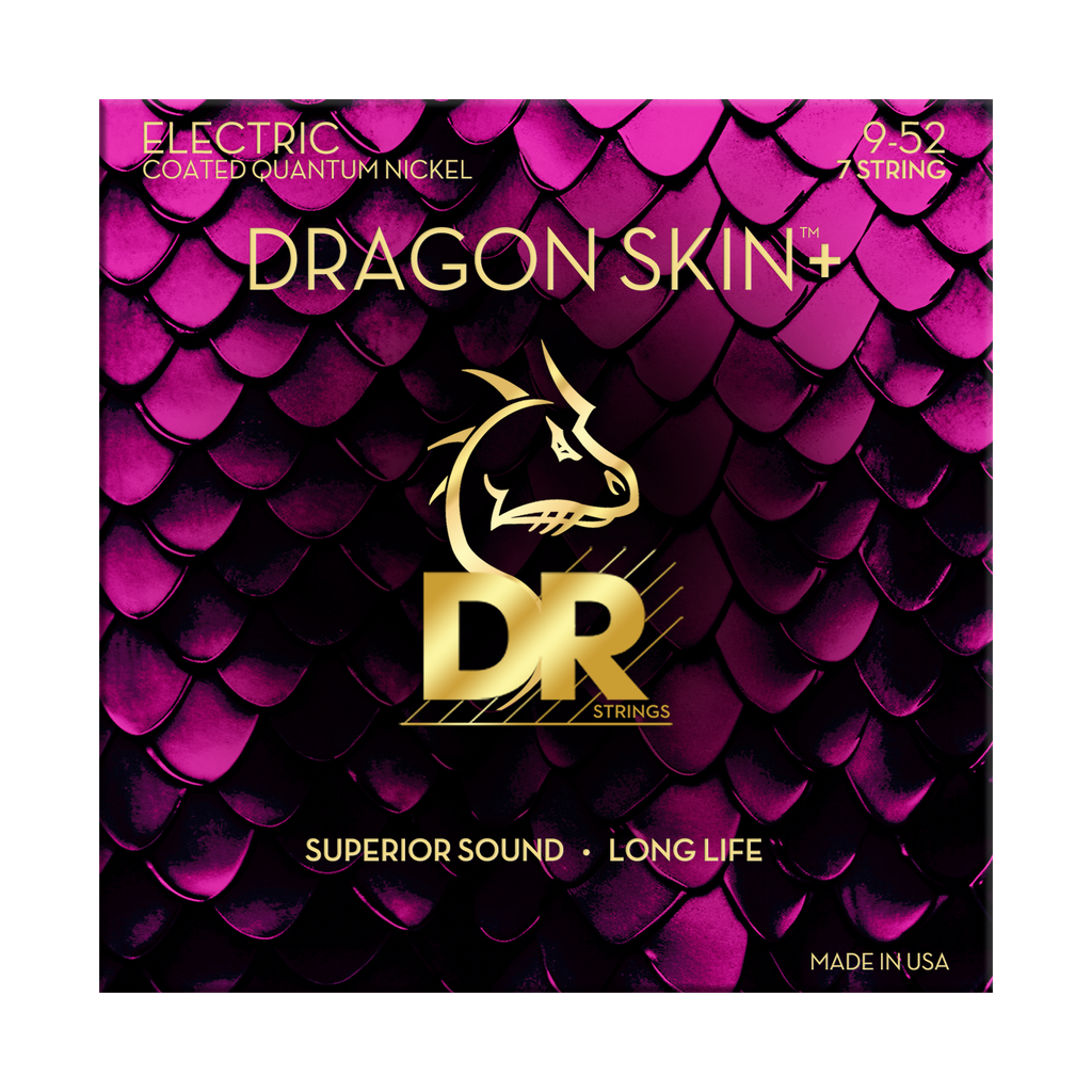 DR Dragon Skin+ DEQ-7/9 Electric Guitar Strings: 7-String 9-52