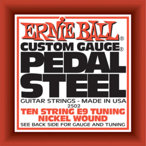 Ernie Ball 2502 Electric Guitar Strings Pedal Steel 10-String E9 Tuning Nickel Wound