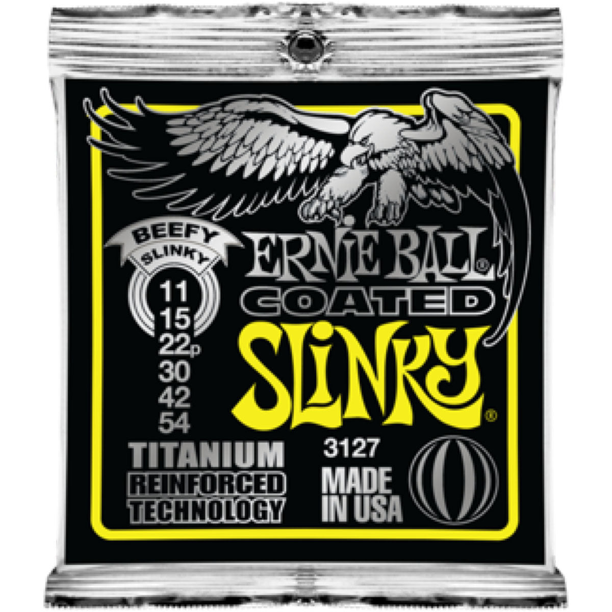 Ernie Ball 3127 Titanium Coated Electric Guitar Strings Beefy Slinky 11-54