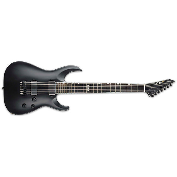 ESP E-II Horizon NT Electric Guitar 7-String Baritone Black Satin w 