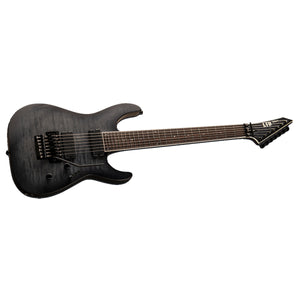 ESP LTD M-1007 QM Electric Guitar Quilted Maple See Thru Black Satin w/ Fishmans - LM-1007QMSTBLKS