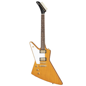 Epiphone 1958 Korina Explorer Electric Guitar Left Handed Aged Natural & White Pickguard w/ Hardcase - IGCKEXWANAGH1L