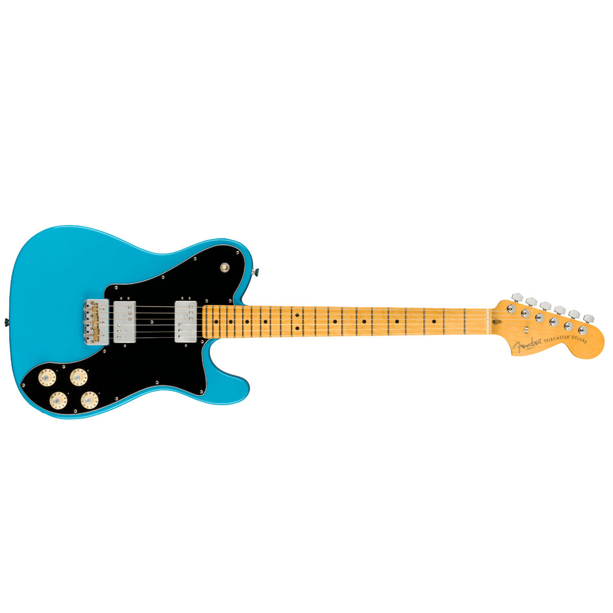 Fender American Professional II Telecaster Electric Guitar Deluxe Maple Fingerboard Miami Blue - 0113962719