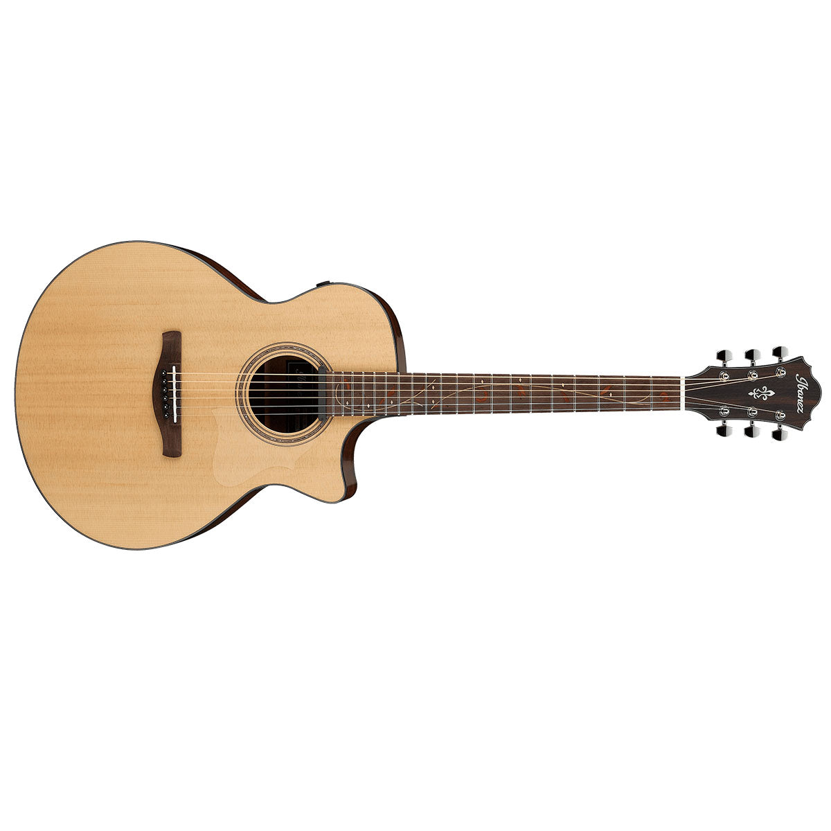 Ibanez AE275 Acoustic Guitar AE Gloss Solid Sitka Spruce Natural w/ Pickup & Cutaway - AE275LGS