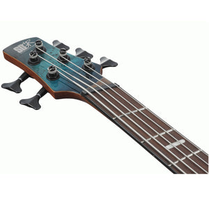 Ibanez SRMS805 Bass Guitar 5-String Tropical Seafloor Headstock