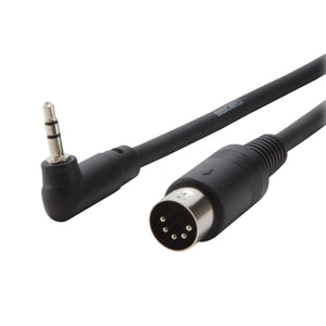 Boss BMIDI-5-35 MIDI Cable - Angled 3.5 mm TRS (male) to 5-pin MIDI (male)