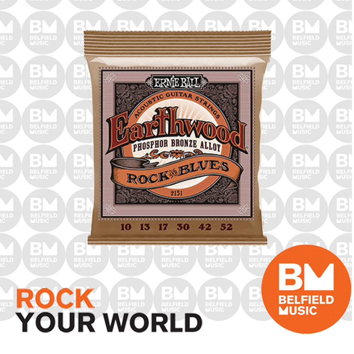 Ernie Ball 2151 Acoustic Guitar Strings Earthwood Phosphor Bronze  Extra-Light .010 / .052 10-52 - Buy Online - Belfield Music