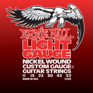 Ernie Ball 2208 Electric Guitar Strings Nickel Wound w/ Wound G Light 11-52