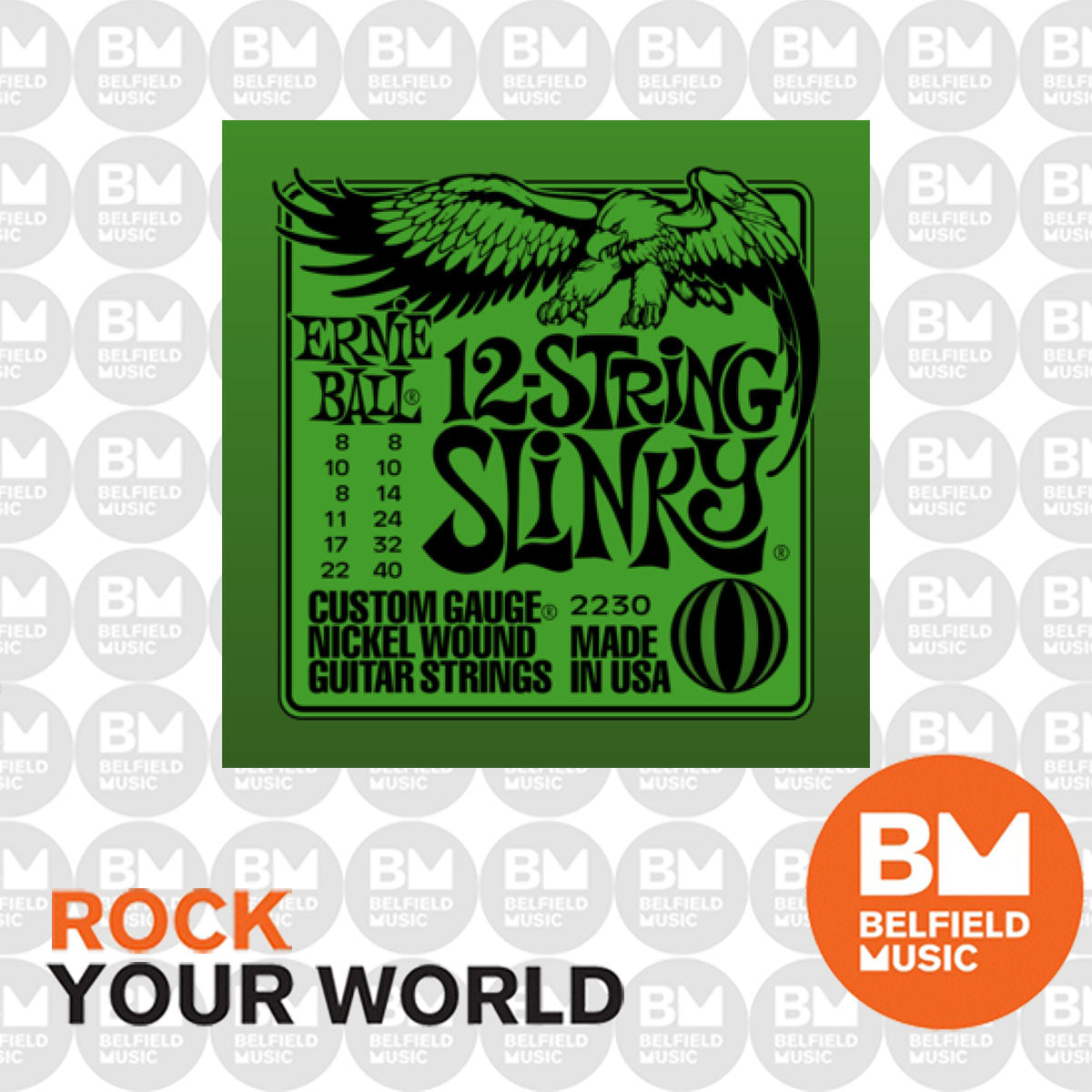 Ernie Ball 2230 Electric Guitar Strings 12 String Nickel Wound