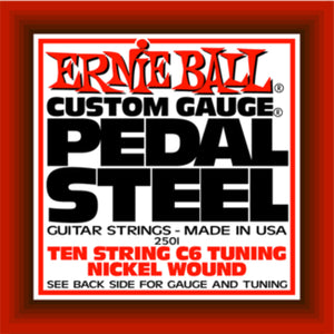 Ernie Ball 2501 Electric Guitar Strings Pedal Steel 10-String C6 Tuning Nickel Wound