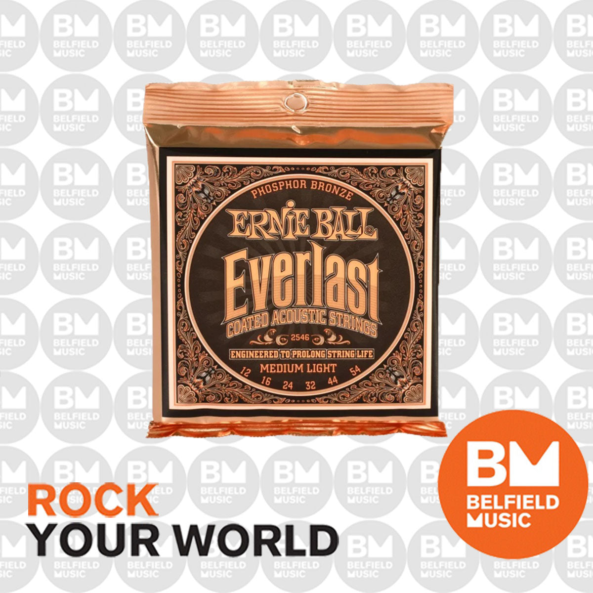 Ernie Ball 2546 Acoustic Guitar Strings Everlast Coated Phosphor - Belfield  Music