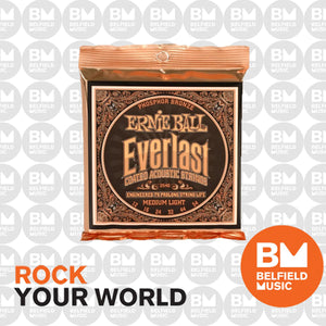 Ernie Ball 2546 Acoustic Guitar Strings Everlast Coated Phosphor