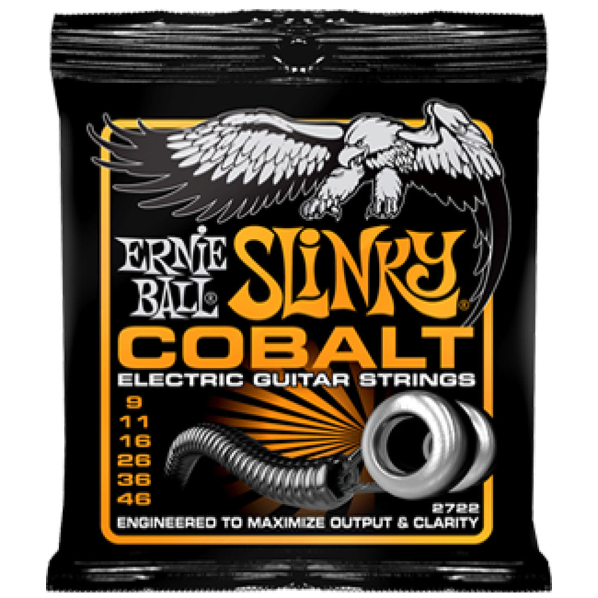 Ernie Ball 2722 Cobalt Electric Guitar Strings Hybrid Slinky 9-46