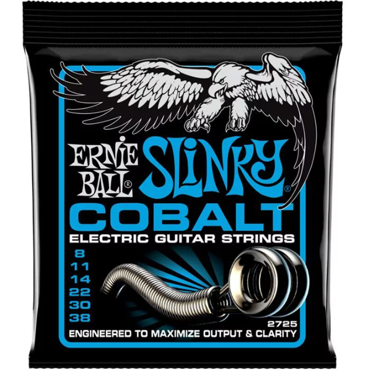 Ernie Ball 2725 Cobalt Electric Guitar Strings Extra Slinky 8-38