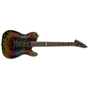 ESP LTD ECLIPSE NT '87 Electric Guitar Rainbow Crackle w/ Duncans - 1987 REISSUE