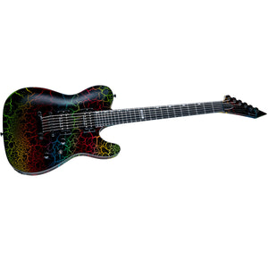 ESP LTD ECLIPSE NT '87 Electric Guitar Rainbow Crackle w/ Duncans - 1987 REISSUE