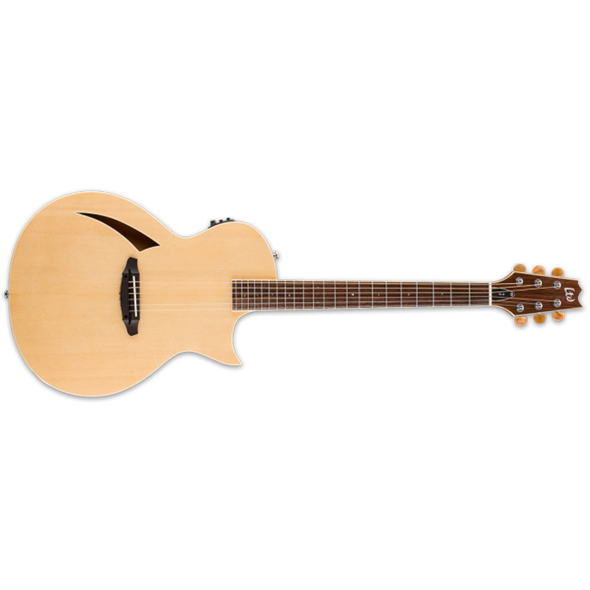 ESP LTD TL-6 Thinline Series Acoustic Electric Guitar Natural Transducer w/ Fishman Pickup Preamp LTL-6NAT