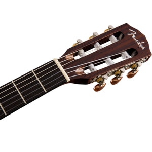 Fender CN-140SCE Classical Nylon Acoustic Guitar Natural w/ Cutaway, Pickup & Case - 0970264321