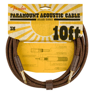 Fender Paramount Acoustic Instrument Cable 3m (10ft) Brown - 0990910007