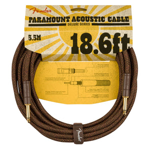 Fender Paramount Acoustic Instrument Cable 5.5m (18.6ft) Brown - 0990918007