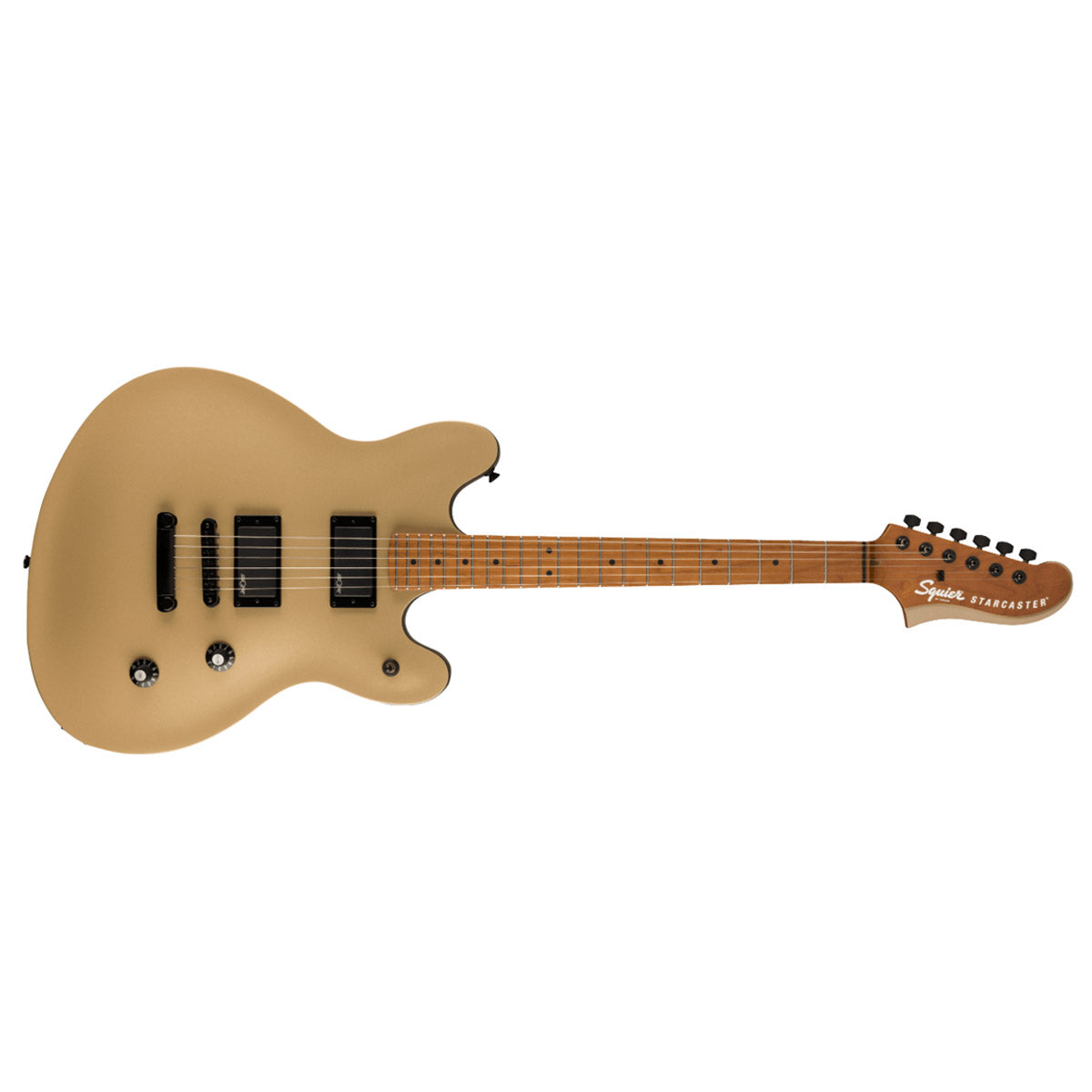 Fender Squier Contemporary Active Starcaster Guitar Roasted Maple Shoreline Gold - 0370471544