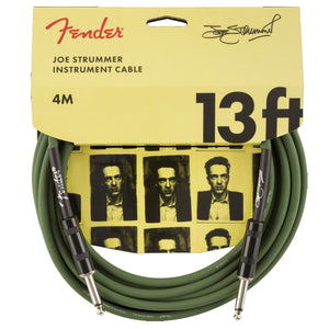 Fender Strummer Pro Guitar Cable 4m (13ft) Instrument Lead Drab Green Joe Strummer Signature - 0990810276