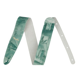 Fender Tie Dye Leather Guitar Strap Sage Green - 0990650107