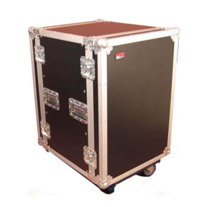 Gator G-TOUR 16U CAST Wood Flight Audio Rack Case 16U w/ Casters