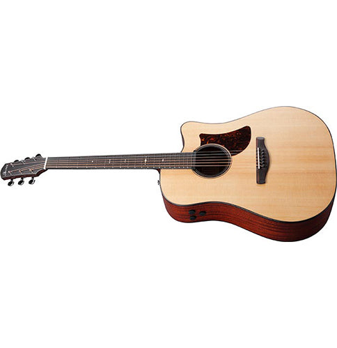 Ibanez AAD400CE LGS Platinum Series Acoustic Guitar Natural Low Gloss w/ Pickup & Cutaway