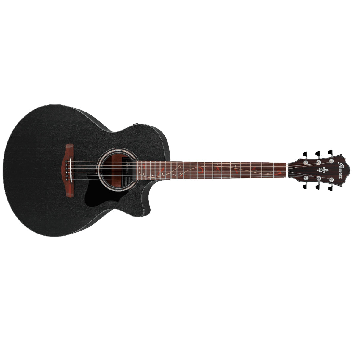 Ibanez AE295 Acoustic Guitar AE Weathered Black w/ Pickup & Cutaway - AE295WK