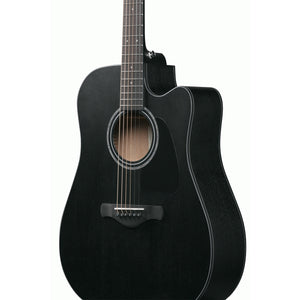 Ibanez AW1040CE Acoustic Guitar All Solid Weathered Black Open Pore